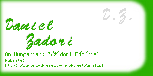 daniel zadori business card